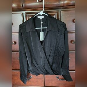 NWT, L Love, Black Women's Blouse, Sz. M